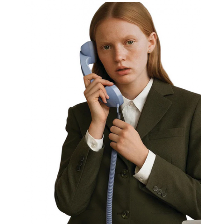 NATIVE UNION POP Phone Alarm USB-C ακουτικό τηλεφώνου με υψηλής ποιότητας μικρόφωνο/ακουστκό - Azur ΜΩΒ - NU-POP-P-AZR