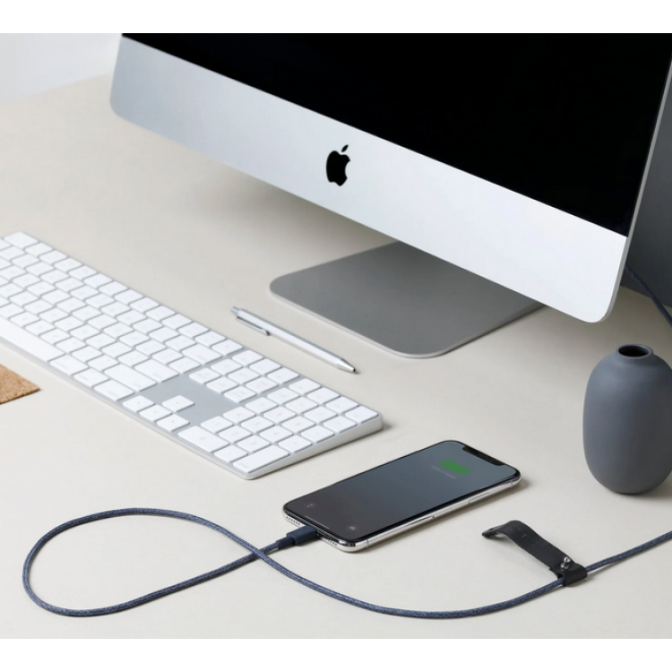 NATIVE UNION ECO Belt Καλώδιο USB-A σε Lightning, 1.2μ. - ΜΑΥΡΟ - NU-BELT-L-CS-BLK-2-N