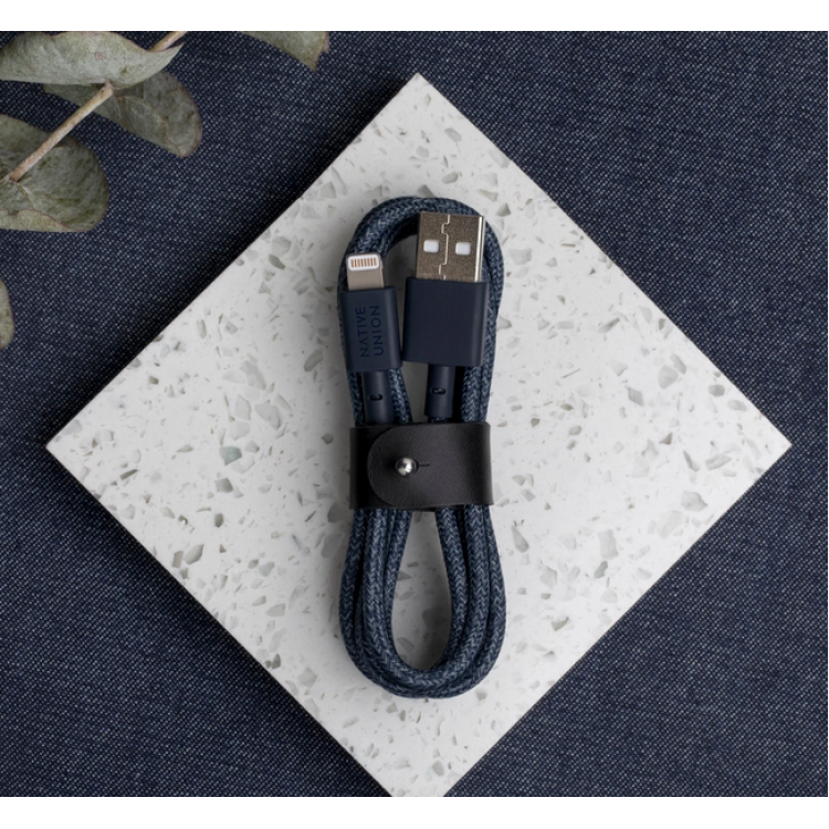 NATIVE UNION ECO Belt Καλώδιο USB-A σε Lightning, 1.2μ. - ΜΑΥΡΟ - NU-BELT-L-CS-BLK-2-N