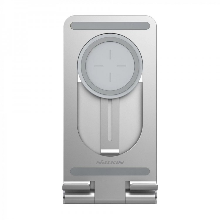 Nillkin Ασύρματη Βάση Φόρτιστης Αλουμινίου Qi 15W Fast Charge Edition για Smartphones - Silver - NKT01