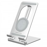 Nillkin Ασύρματη Βάση Φόρτιστης Αλουμινίου Qi 15W Fast Charge Edition για Smartphones - Silver - NKT01