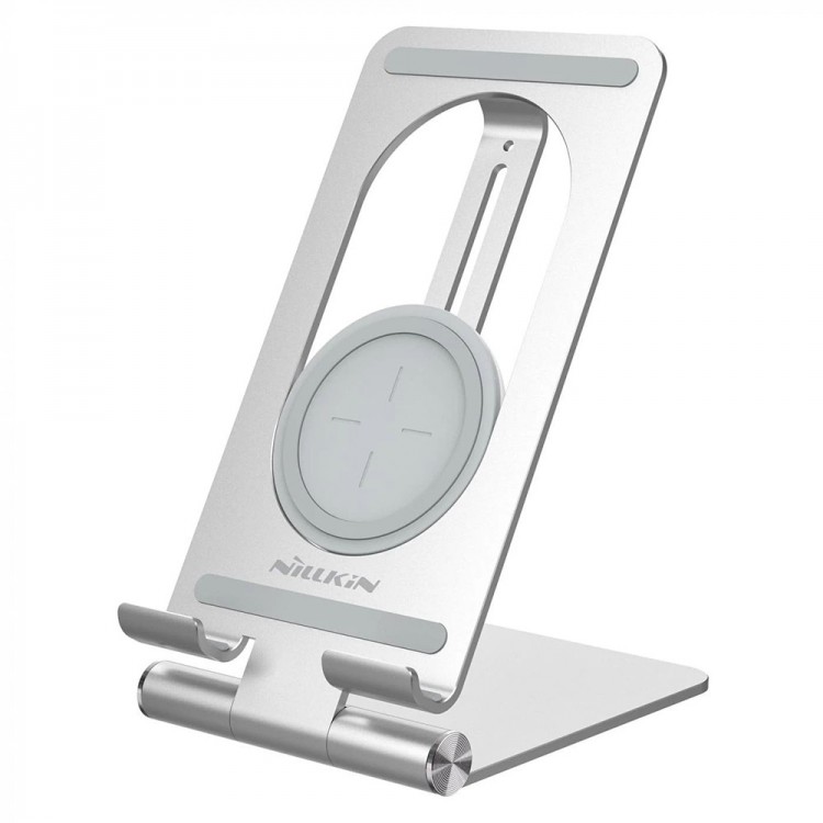 Nillkin Ασύρματη Βάση Φόρτιστης Αλουμινίου Qi 15W Fast Charge Edition για Smartphones - Silver - NKT01