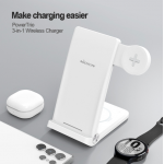 Nillkin Ασύρματη Βάση Φόρτιστης Qi, 3-σε-1, με 15W Fast Charge Edition για Smartphones + Samsung Galaxy SmartWatch adapter - ΛΕΥΚΟ - NLK952
