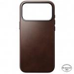 NOMAD θήκη δερμάτινη Traditional Horween MagSafe για Apple iPhone 17 PRO MAX 6.9 2025 - rustic ΚΑΦΕ - NM011918858