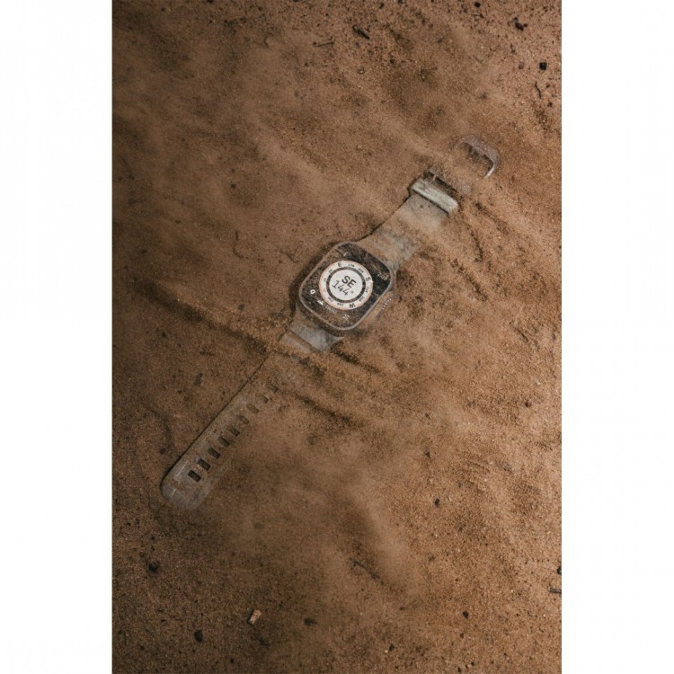 NOMAD Rocky Limited Edition Point Sport Band FKM rubber Strap ΑΔΙΑΒΡΟΧΟ για Apple Watch SERIES 4,5,6,SE,8,9 & ULTRA 1/2/3, APPLE watch Series 10 - 42/44/45/46/49mm - Sierra Stone / ΑΣΗΜΙ - NM009872858