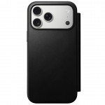 NOMAD θήκη Πορτοφόλι δερμάτινη Modern Folio Rugged rustic MagSafe για Apple iPhone 17 PRO 6.3 5G 2025 - ΜΑΥΡΟ - NM014193858