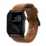 Nomad Δερμάτινο λουράκι Modern για Apple Watch SERIES , Apple Watch Ultra (49mm) 8/7 (45mm)/6/SE/5/4 (44mm)/3/2/1 (42mm) - english tan ΚΑΦΕ ΜΑΥΡΟ - NM01804185