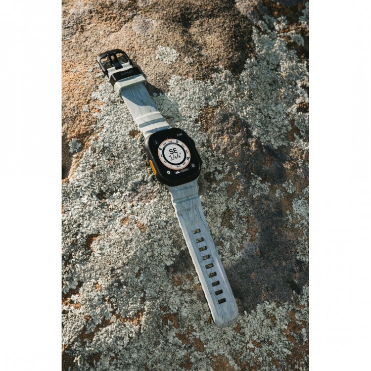 NOMAD Rocky Limited Edition Point Sport Band FKM rubber Strap ΑΔΙΑΒΡΟΧΟ για Apple Watch SERIES 4,5,6,SE,8,9 & ULTRA 1/2/3, APPLE watch Series 10 - 42/44/45/46/49mm - Sierra Stone / ΑΣΗΜΙ - NM009865858