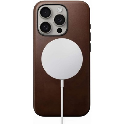 NOMAD θήκη δερμάτινη Modern MagSafe για Apple iPhone 16 PLUS 6.7 2024 - ΚΑΦΕ - NM01698685