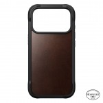 NOMAD θήκη Rugged ΔΕΡΜΑΤΙΝΗ Horween MagSafe με Πολυκαρβονικό πλαίσιο για Apple iPhone 17 Pro 6.3 2025 - Rustic ΚΑΦΕ - NM011819858