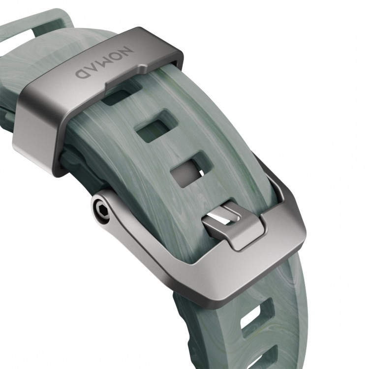 NOMAD Rocky Limited Edition Point Sport Band FKM rubber Strap ΑΔΙΑΒΡΟΧΟ για Apple Watch SERIES 4,5,6,SE,8,9 & ULTRA 1/2/3, APPLE watch Series 10 - 42/44/45/46/49mm - Sierra Stone / ΑΣΗΜΙ - NM009872858