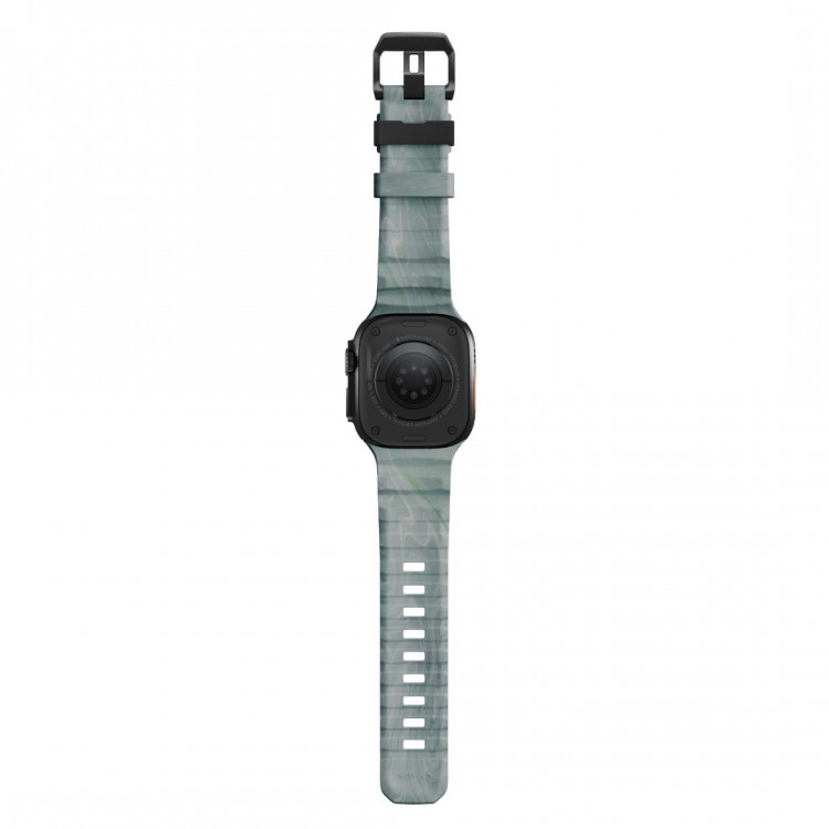 NOMAD Rocky Limited Edition Point Sport Band FKM rubber Strap ΑΔΙΑΒΡΟΧΟ για Apple Watch SERIES 4,5,6,SE,8,9 & ULTRA 1/2/3, APPLE watch Series 10 - 42/44/45/46/49mm - Sierra Stone / ΑΣΗΜΙ - NM009865858