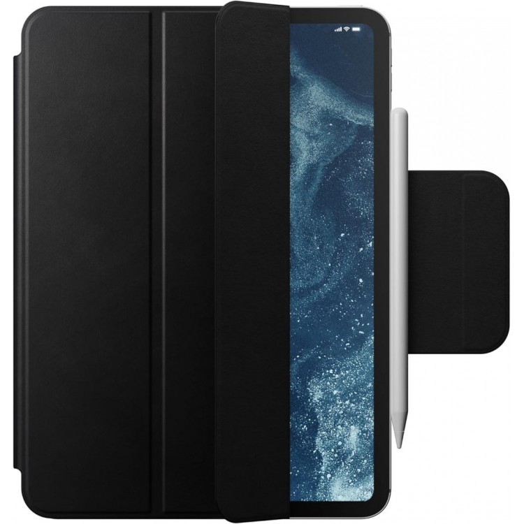 NOMAD θήκη δερμάτινη μαγνητική Pencil Folio, με μαγνητικό κλείσιμο και multi-angle βάση για Apple iPad Pro 11" (2024 - 5th gen - M4) - ΜΑΥΡΟ - NM013299858