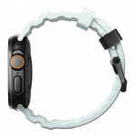 NOMAD Rocky Limited Edition Point Sport Band FKM rubber Strap ΑΔΙΑΒΡΟΧΟ για Apple Watch SERIES 4,5,6,SE,8,9 & ULTRA 1/2, APPLE watch Series 10 - 42/44/45/46/49mm - Icy ΜΠΛΕ Glow / ΜΑΥΡΟ - NM014445858