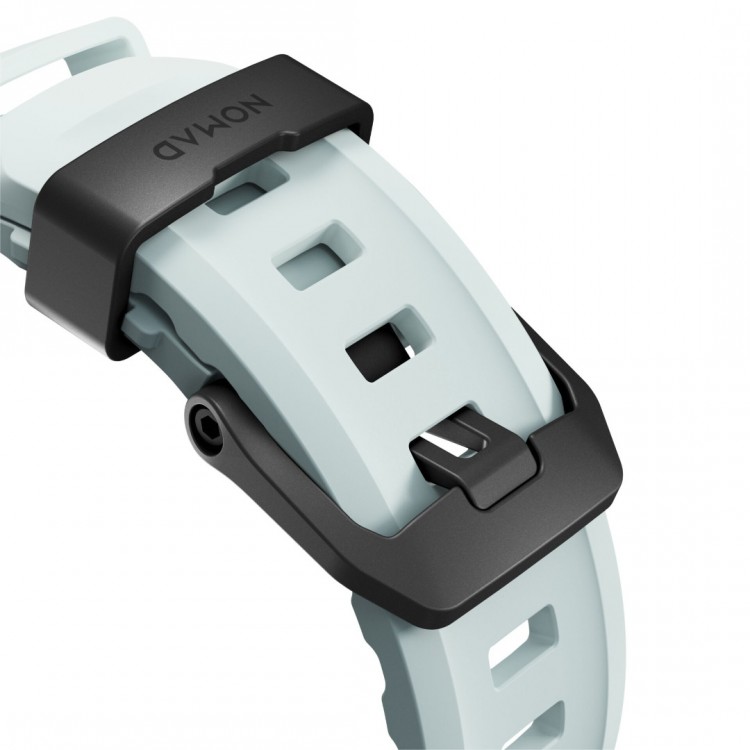 NOMAD Rocky Limited Edition Point Sport Band FKM rubber Strap ΑΔΙΑΒΡΟΧΟ για Apple Watch SERIES 4,5,6,SE,8,9 & ULTRA 1/2/3, APPLE watch Series 10 - 42/44/45/46/49mm - Icy ΜΠΛΕ Glow / ΜΑΥΡΟ - NM014445858