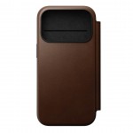 NOMAD θήκη Πορτοφόλι δερμάτινη Modern Folio Rugged rustic MagSafe για Apple iPhone 17 PRO 6.3 2025 - ΚΑΦΕ - NM014186858