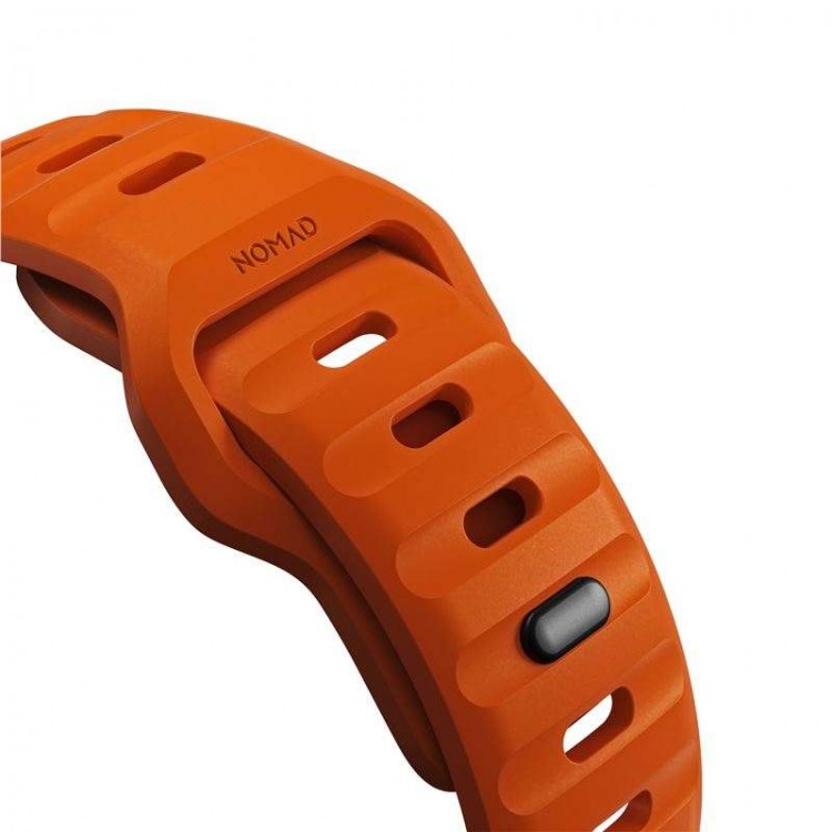 NOMAD Sport Strap SE V2 LSR Waterproof silicone M/L για Apple Watch Ultra (49mm), 8/7 (45mm)/6/SE/5/4 (44mm), /3/2/1 (42mm) - ΠΟΡΤΟΚΑΛΙ - NM00736685 