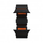 Nomad Stratos Titanium Grade 4 BAND FKM Μπρασελέ Μεταλλικό για Apple Watch SERIES - 42/44/45/46/49mm ULTRA 1/2/3 - ΜΑΥΡΟ ΤΙΤΑΝΙΟ / Ultra ΠΟΡΤΟΚΑΛΙ - NM011116858 