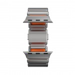 Nomad Stratos Titanium Grade 4 BAND FKM Μπρασελέ Μεταλλικό για Apple Watch SERIES - 42/44/45/46/49mm ULTRA 1/2/3 - Natural ΤΙΤΑΝΙΟ / Ultra ΠΟΡΤΟΚΑΛΙ - NM011123858 