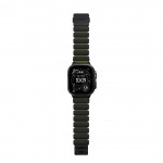 Nomad Stratos Titanium Grade 4 BAND FKM Μπρασελέ Μεταλλικό για Apple Watch SERIES - 42/44/45/46/49mm ULTRA 1/2/3 - ΜΑΥΡΟ ΤΙΤΑΝΙΟ / Volt LIME - NM011130858