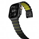 Nomad Stratos Titanium Grade 4 BAND FKM Μπρασελέ Μεταλλικό για Apple Watch SERIES - 42/44/45/46/49mm ULTRA 1/2/3 - ΜΑΥΡΟ ΤΙΤΑΝΙΟ / Volt LIME - NM011130858