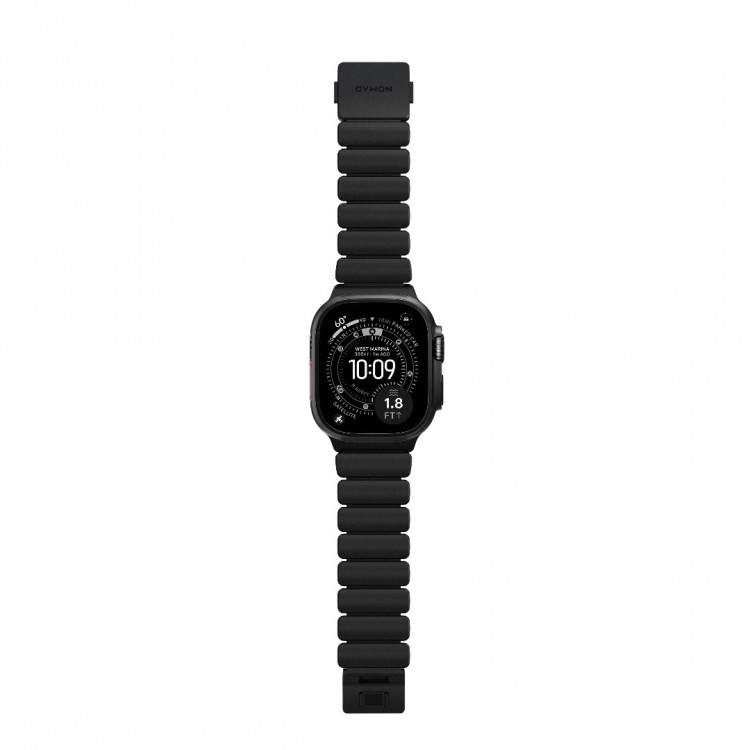 Nomad Stratos Titanium Grade 4 BAND FKM Μπρασελέ Μεταλλικό για Apple Watch SERIES - 42/44/45/46/49mm ULTRA 1/2/3 - ΜΑΥΡΟ ΤΙΤΑΝΙΟ / ΜΑΥΡΟ - NM011154858 