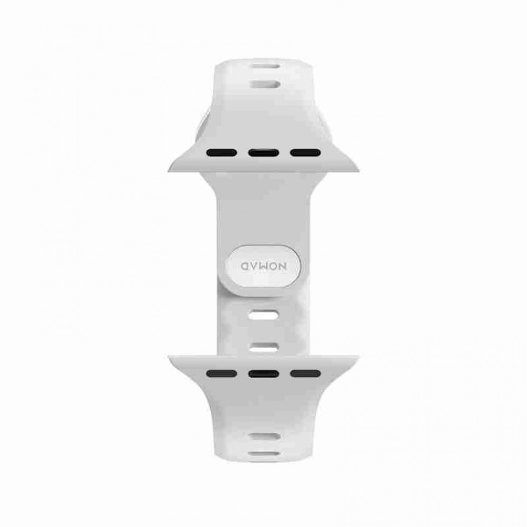 NOMAD Sport Slim λουράκι M/L FKM Αδιάβροχο σιλικόνης για Apple Watch 7 (45mm), 6/SE/5/4 (44mm) & Series 3/2/1 (42mm) - ΛΕΥΚΟ - NM01147985