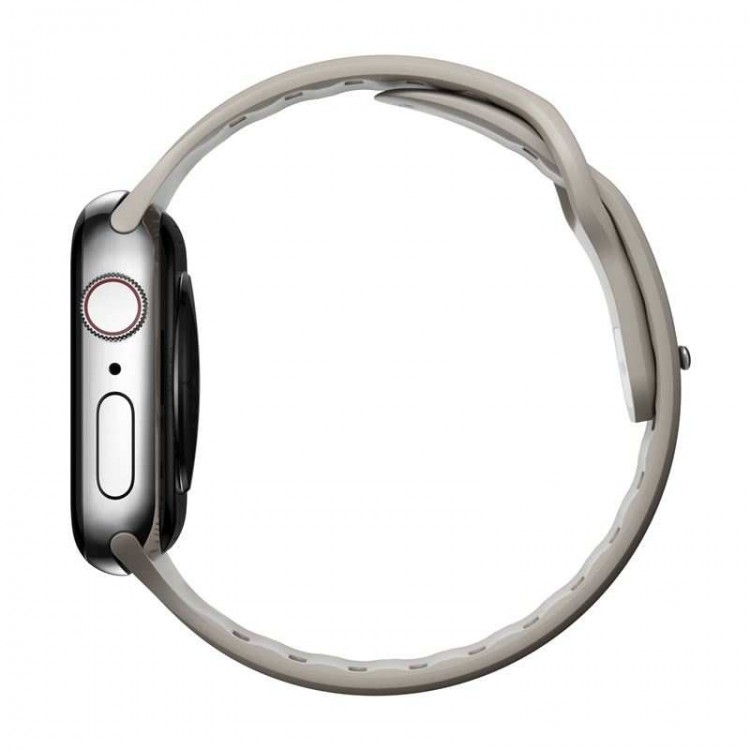NOMAD Sport Slim λουράκι M/L FKM Αδιάβροχο σιλικόνης για Apple Watch 7 (45mm), 6/SE/5/4 (44mm) & Series 3/2/1 (42mm) - Bone - NM01146285