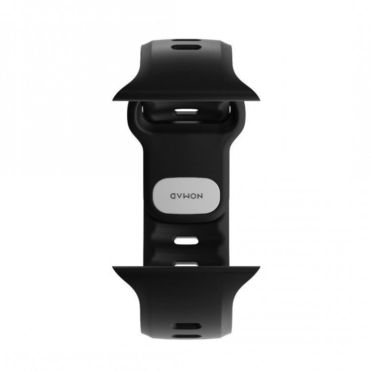 NOMAD Tempo Αδιάβροχο λουράκι FKM σιλικόνης με Αλουμινίου Pin για Apple Watch ULTRA SERIES 1/2/3 49mm - ΜΑΥΡΟ - NM011468858