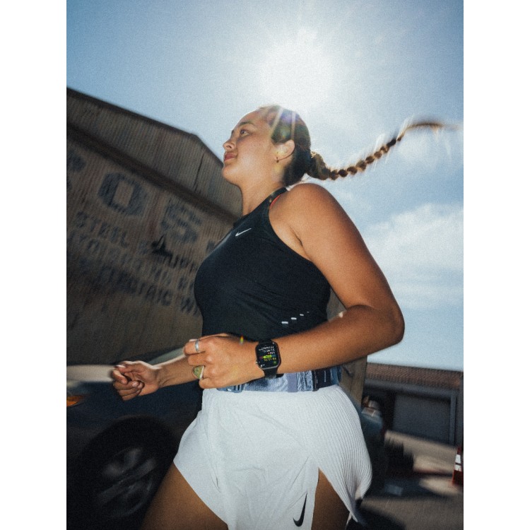 NOMAD Tempo Αδιάβροχο λουράκι FKM σιλικόνης με Αλουμινίου Pin για Apple Watch ULTRA SERIES 1/2/3 49mm - ΜΑΥΡΟ - NM011468858