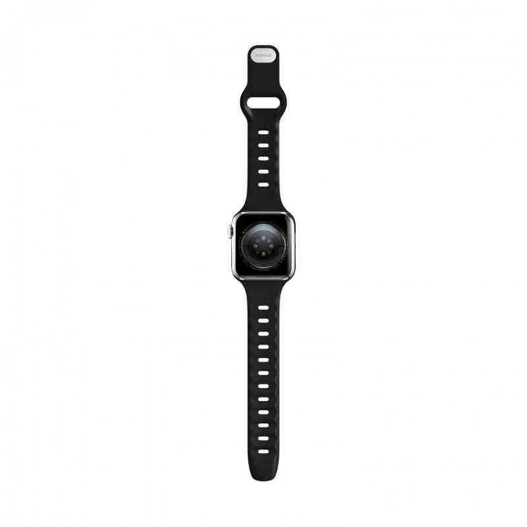 NOMAD Sport Slim λουράκι S/M FKM Αδιάβροχο σιλικόνης για Apple Watch 7 (41mm), 6/SE/5/4 (40mm) & Series 3/2/1 (38mm) - ΜΑΥΡΟ - NM01153085  