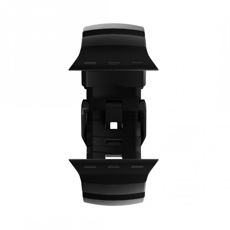 NOMAD Rocky Point Sport Band FKM rubber Strap ΑΔΙΑΒΡΟΧΟ για Apple Watch all SERIES & ULTRA 1/2/3, APPLE watch Series 10/11 - 42/44/45/46/49mm - CARBON ΜΑΥΡΟ / ΜΑΥΡΟ - NM011697858