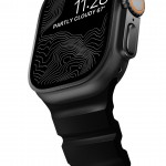 NOMAD Rocky Point Sport Band FKM rubber Strap ΑΔΙΑΒΡΟΧΟ για Apple Watch all SERIES & ULTRA 1/2/3, APPLE watch Series 10/11 - 42/44/45/46/49mm - CARBON ΜΑΥΡΟ / ΜΑΥΡΟ - NM011697858