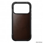 NOMAD θήκη Rugged ΔΕΡΜΑΤΙΝΗ Horween MagSafe με Πολυκαρβονικό πλαίσιο για Apple iPhone 17 Pro 6.3 2025 - Rustic ΚΑΦΕ - NM011819858