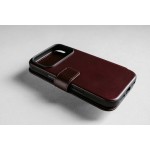 NOMAD θήκη Πορτοφόλι δερμάτινη Modern Folio Horween Rugged rustic MagSafe για Apple iPhone 17 PRO 6.3 2025 - Burgundy ΚΑΦΕ - NM011833858