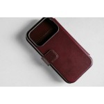 NOMAD θήκη Πορτοφόλι δερμάτινη Modern Folio Horween Rugged rustic MagSafe για Apple iPhone 17 PRO 6.3 2025 - Burgundy ΚΑΦΕ - NM011833858