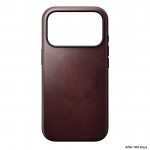 NOMAD θήκη δερμάτινη Modern Horween MagSafe για Apple iPhone 17 PRO 6.3 2025 - burgundy ΚΑΦΕ - NM011857858