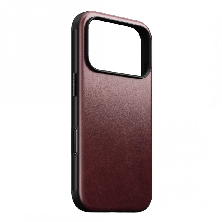 NOMAD θήκη δερμάτινη Modern Horween MagSafe για Apple iPhone 17 PRO 6.3 2025 - burgundy ΚΑΦΕ - NM011857858
