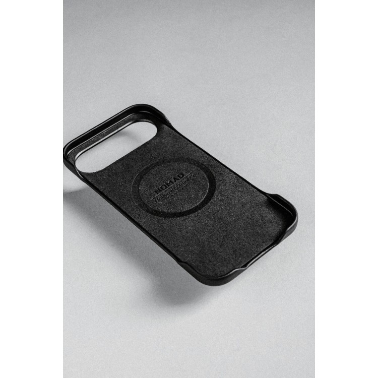 NOMAD θήκη δερμάτινη Traditional Horween MagSafe για Apple iPhone 17 AIR 6.6 5G 2025 - rustic ΜΑΥΡΟ - NM011871858