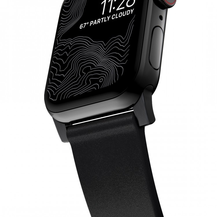 Nomad Δερμάτινο Strap Modern για Apple Watch SERIES - 42/44/45/46/49mm ULTRA 1/2 - ΜΑΥΡΟ/ΜΑΥΡΟ - NM01198185