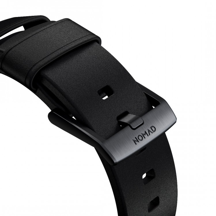 Nomad Δερμάτινο Strap Modern για Apple Watch SERIES - 42/44/45/46/49mm ULTRA 1/2 - ΜΑΥΡΟ/ΜΑΥΡΟ - NM01198185