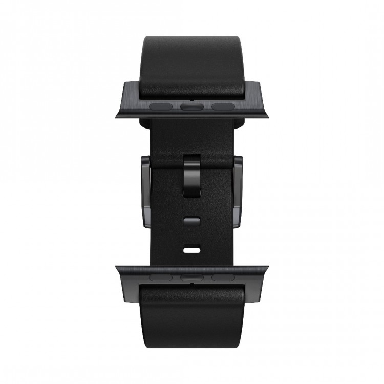 Nomad Δερμάτινο Strap Modern για Apple Watch SERIES - 42/44/45/46/49mm ULTRA 1/2 - ΜΑΥΡΟ/ΜΑΥΡΟ - NM01198185