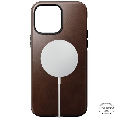 NOMAD Leather Case Rugged rustic MagSafe for Apple iPhone 14 Pro 6.1 2022 - BROWN- NM01225485
