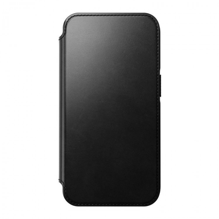 NOMAD θήκη Πορτοφόλι δερμάτινη Folio Rugged rustic MagSafe για Apple iPhone 14 PRO MAX 6.7 2022 - ΜΑΥΡΟ - NM01230885