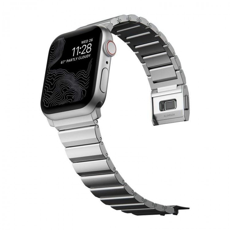 Nomad Aluminum BAND Μπρασελέ Μεταλλικό για Apple Watch SERIES - 42mm-44mm-45mm-49mm - ΑΣΗΜΙ - NM01328285 