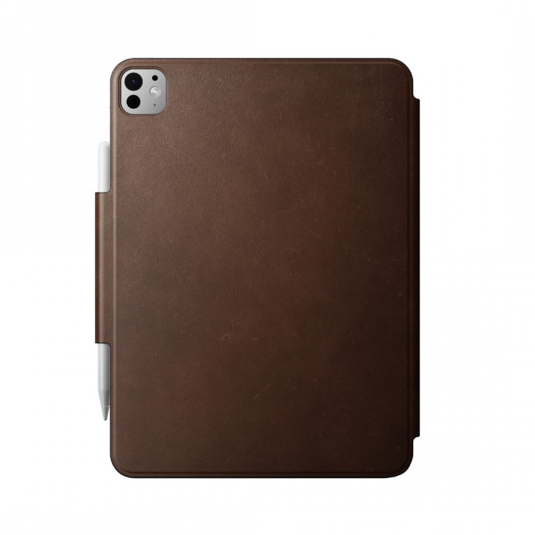 NOMAD θήκη δερμάτινη Magnetic Pencil Folio Plus για Apple iPad Pro 11" M4 (2024 - 5th gen - M4) - ΚΑΦΕ - NM013305858