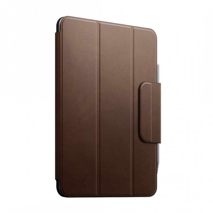 NOMAD θήκη δερμάτινη Magnetic Pencil Folio Plus για Apple iPad Pro 11" M4 (2024 - 5th gen - M4) - ΚΑΦΕ - NM013305858