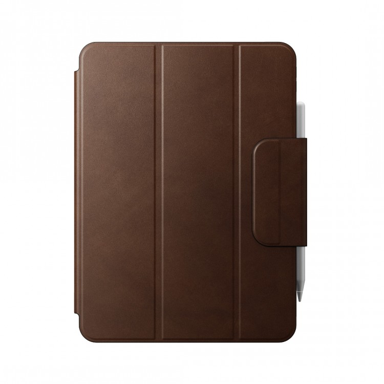 NOMAD θήκη δερμάτινη Magnetic Pencil Folio Plus για Apple iPad Pro 11" M4 (2024 - 5th gen - M4) - ΚΑΦΕ - NM013305858