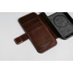 NOMAD θήκη Πορτοφόλι δερμάτινη Horween Modern Folio Rugged rustic MagSafe για Apple iPhone 17 PRO MAX 6.9 2025 - ΚΑΦΕ - NM014100858