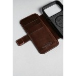 NOMAD θήκη Πορτοφόλι δερμάτινη Horween Modern Folio Rugged rustic MagSafe για Apple iPhone 17 PRO MAX 6.9 2025 - ΚΑΦΕ - NM014100858